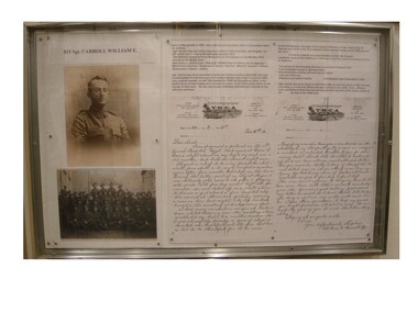 unframed photo, 815 Sgt Carroll William E, (estimated); WW1 approx