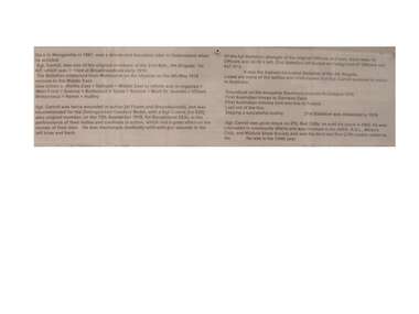 Document, Life history of Sgt. William Carroll, (estimated); early -mid 1990