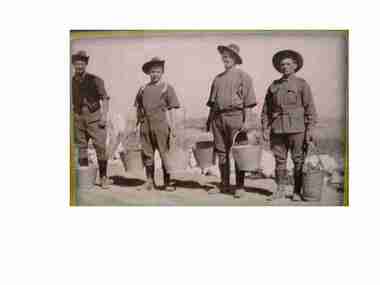 Collage, Collage of WW1 photos of E. H. Rowe, 1st April, 2001 (exact)