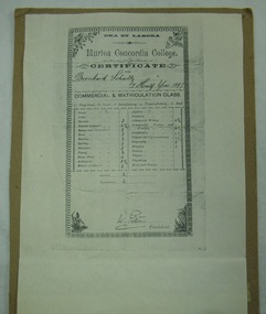 report card, Headmaster Pastor Peters, concordia college report card 1897, mid year 1897