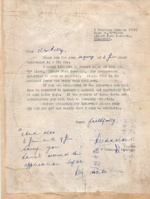 Document - 1955 Recruitment Letter- 2 Commando Company, 1955