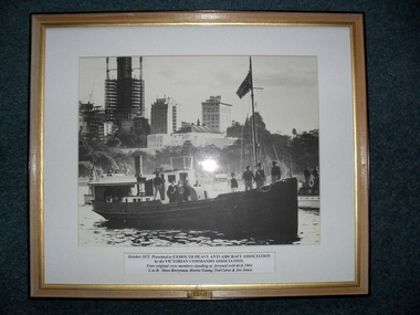 Framed photograph, The Krait on Sydney Harbour, Photo taken in 1964