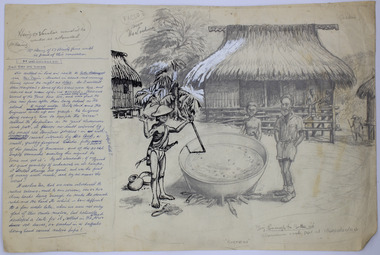 Work on paper, Sketch "Sistew" Timor 1942, 1942