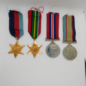 Memorabilia - WW2 Set of 4 medals- Norman Ernest Baxter 2nd Independent Company