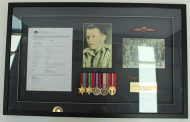 Memorabilia - Display Case - Service memorabilia  of W. Cogan Allied Intellignece Bureau (Z Special unit)