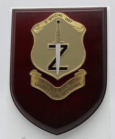 Plaque - Commemorative Plaque Z Special Unit Association 1999 Reunion in Launceston
