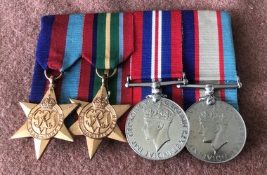 Medal, WW2 Set of medals- Trooper Francos Carolan  2/5th Australian Commando Squadron
