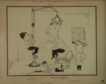 Cartoon Drawing, John Nathan, Final Year Optometrical Science Students 1944, 1944 (exact)