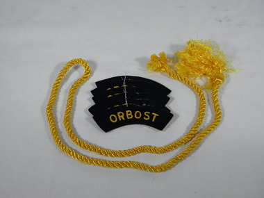 shoulder tabs and braided rope, Orbost Band, 1932-1985