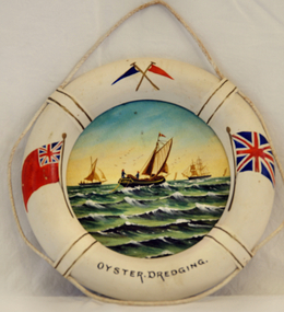 Painting - Painting, framed, Oyster Dredging, c.1940s