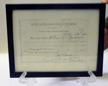 Certificate - share, 30/10/1940
