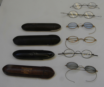 spectacles and cases, first half 20th century
