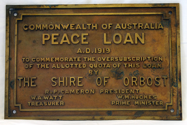 plaque, 1919