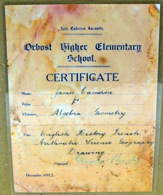 certificate, Phillips, John, 2012