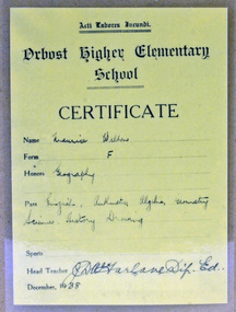 certificate, Phillips, John, 2012