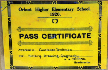 certificate, Phillips, John, 2012