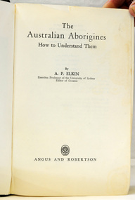 book, The Australian Aborigines. How to Understand Them, 1964