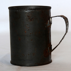 tin mug, C 1930's/ 1940's