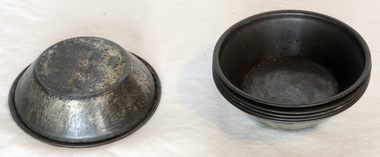 pie tins, C-1920's - 1950's