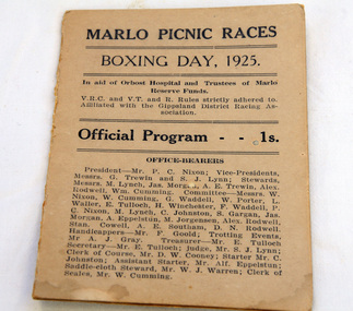 program, December 1925