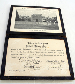 certificate, 11 June 1921