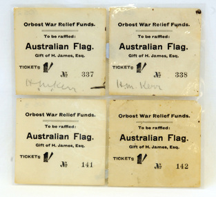raffle tickets, WW1