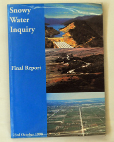 book, Snowy Water Inquiry, Snowy Water Inquiry Final Report, 1998