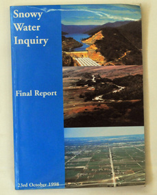 book, Snowy Water Inquiry, Snowy Water Inquiry Final Report, 1998