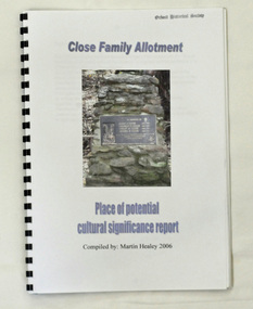 book, Close Family Allotment, 2006