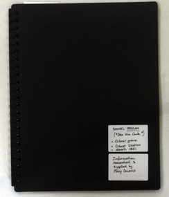 folder, Daniel Moylan (Dan the Cook), October 2012
