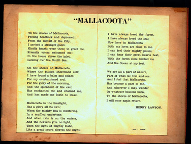 poem, Mallacoota