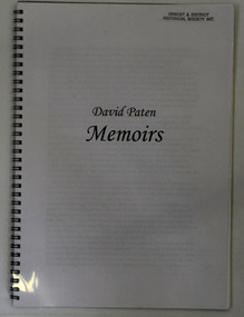 book, Greenland, Kate, David Paten Memoirs, 2005