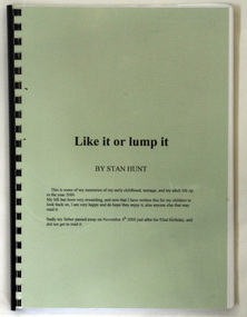 book, Like It Or Lump It, 2001