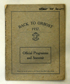 book, Back to Orbost 1937, 1937