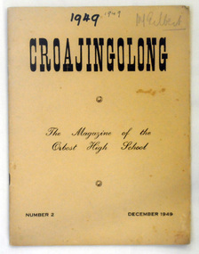 magazine, Croajingolong 1949, 1949