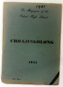 magazine, Croajingolong 1951, 1951