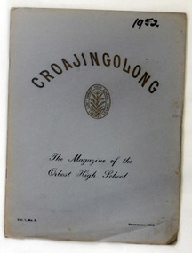 magazine, Croajingolong 1952, 1952