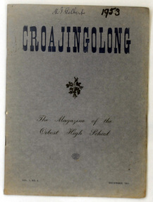 magazine, Croajingolong 1953, 1953