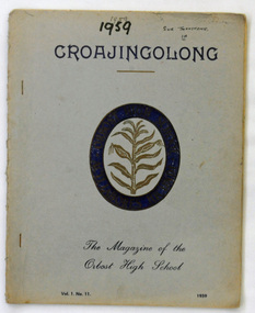 magazine, Croajingolong 1959, 1959