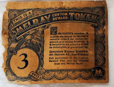 token, mid 20th century