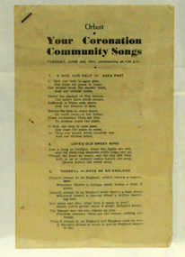 booklet, Your Coronation Community Songs, 1953