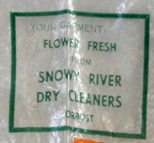 plastic bag, c 1960's