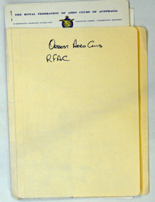 documents in folder, late 1960 - 1990's