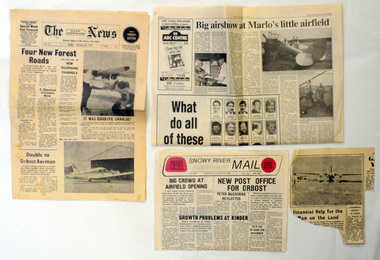 newspaper clippings, 1970's-1980's