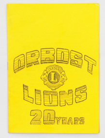program, Orbost Lions Club, 1989