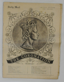 newspaper, The Coronation, 1953