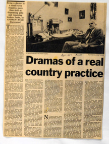 newspaper articles, Dramas of a Real Country Practice, September 1987
