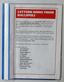 folders, Letters Home From Gallipoli, March / April 2015