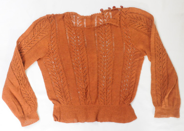 knitted jumper, Burton, Marjorie, 1938-1940