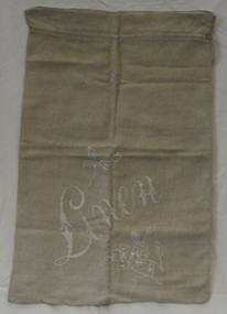 linen bag, Late 19th -early 20th century